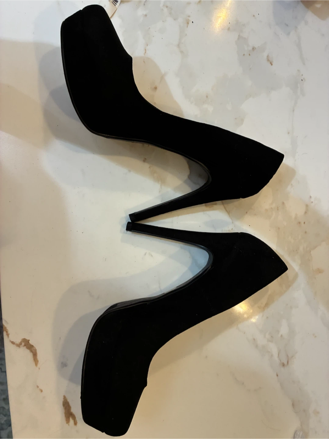 Chinese Laundry Black Suede Platform Pumps Size 9 - photo 4