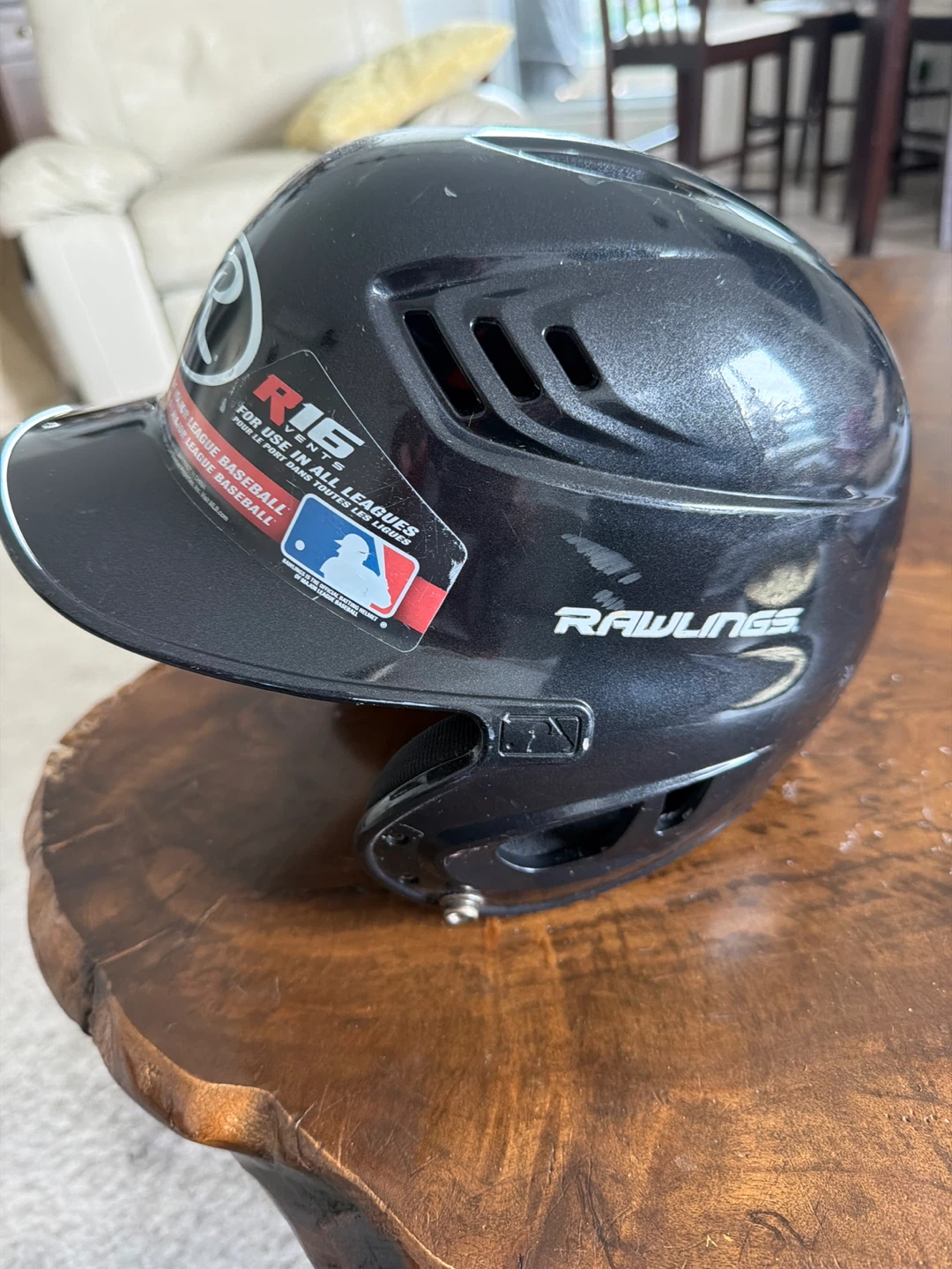 Rawlings Junior Batting Helmet - Black - photo 2