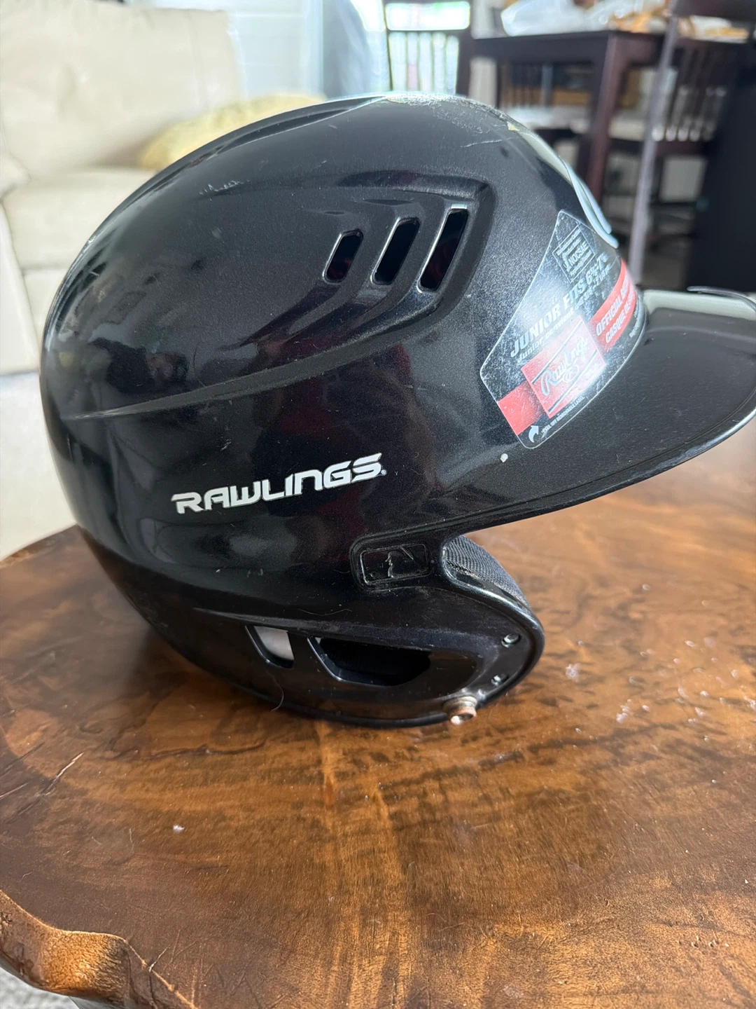 Rawlings Junior Batting Helmet - Black - photo 4