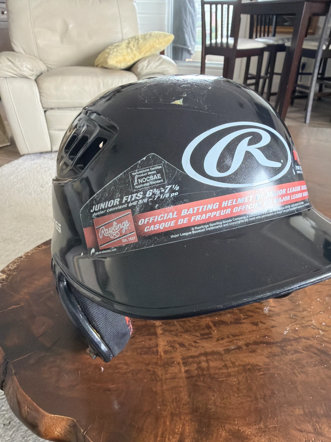 Rawlings Junior Batting Helmet - Black - photo 5
