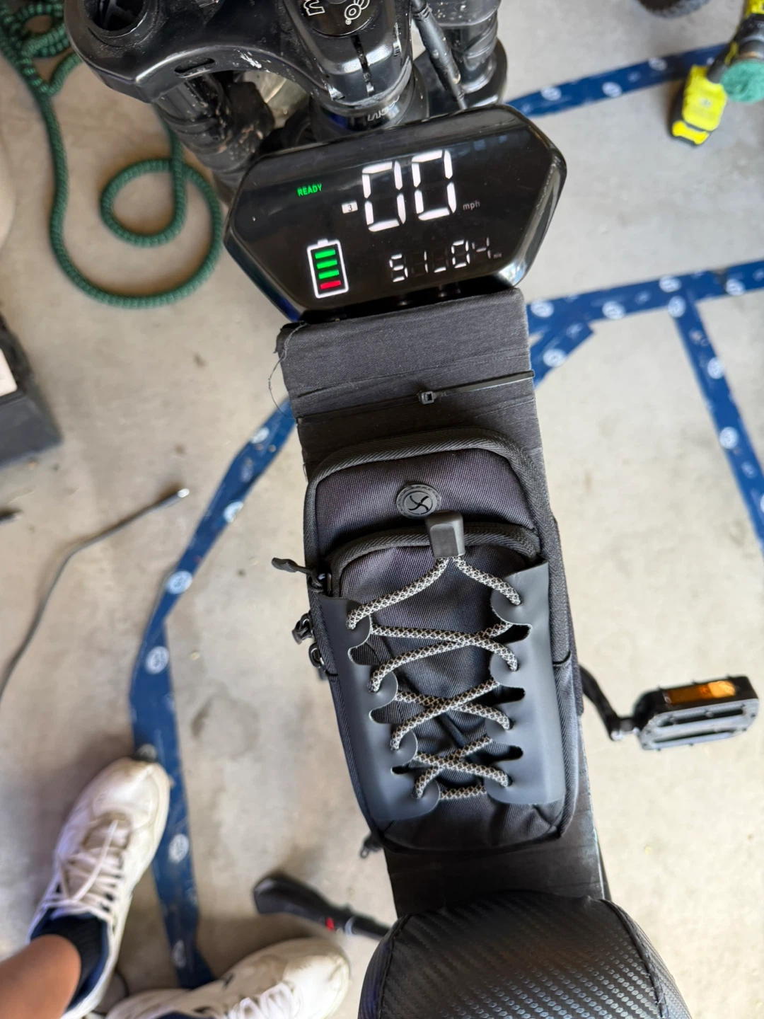 Black Electric Bike with Purple Grips - photo 3