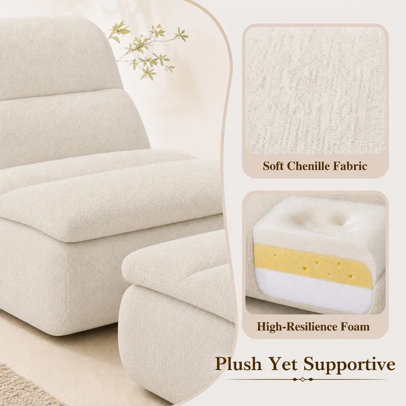 Memory Foam Accent Chair And Ottoman Set - photo 5
