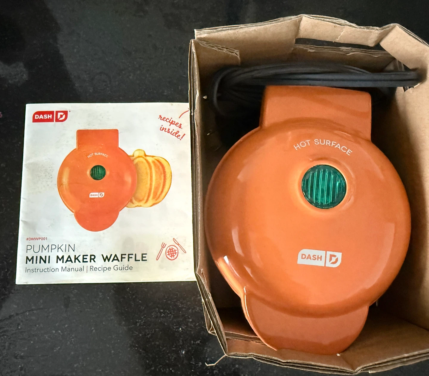 Dash Pumpkin Mini Waffle Maker