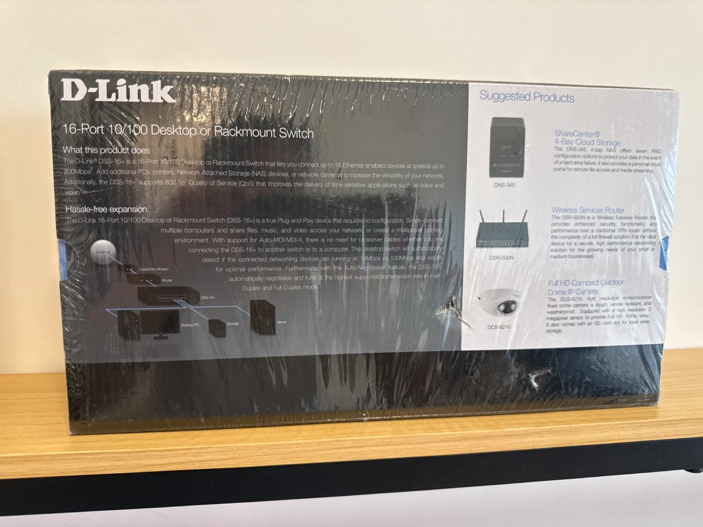 D-Link 16-Port 10/100 Desktop or Rackmount Switch (DSS-16+) - photo 2