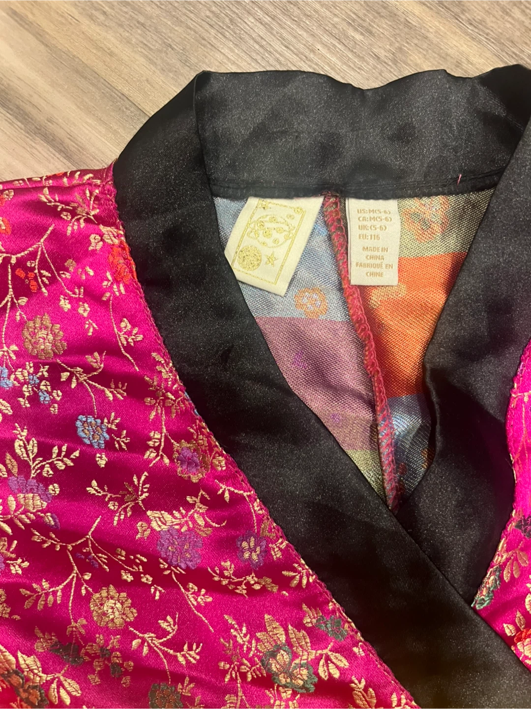 Pink Floral Kimono-Style Robe Size 5-6 - photo 2