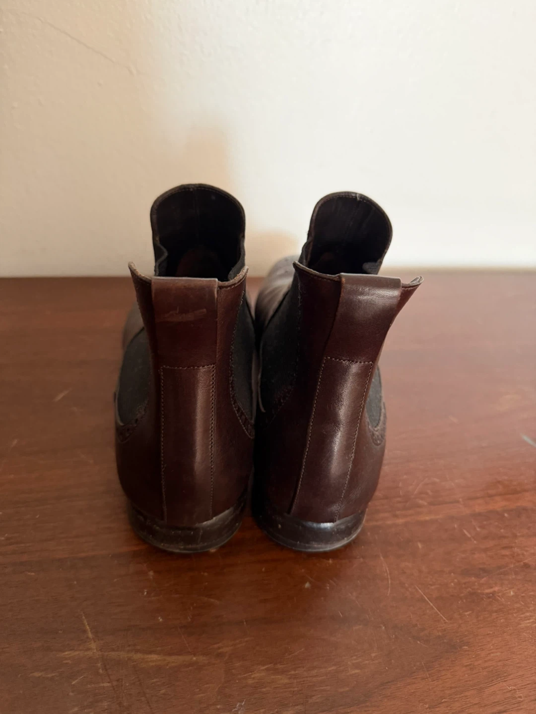 Burberry Brown Leather Chelsea Boots Size 44 - photo 2
