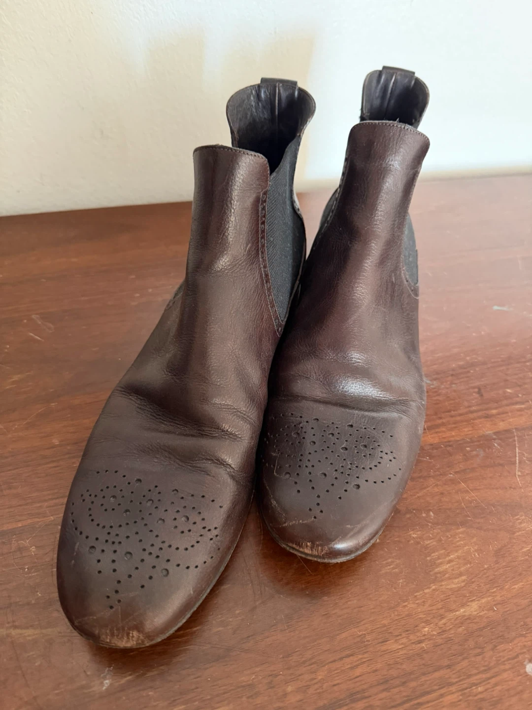 Burberry Brown Leather Chelsea Boots Size 44 - photo 5