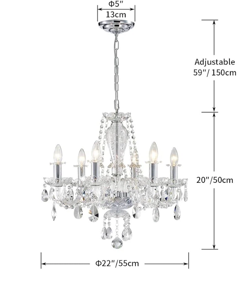Crystal Chandelier Light Fixture, Maria Therasa - photo 2