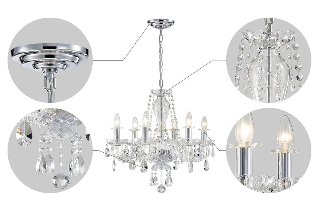Crystal Chandelier Light Fixture, Maria Therasa - photo 3