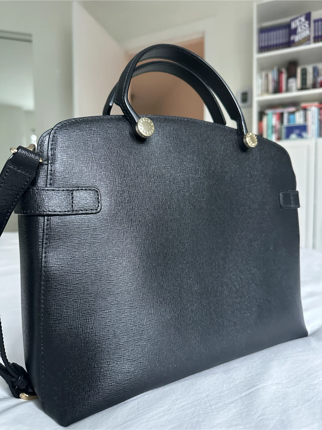 Furla black leather handbag - photo 3