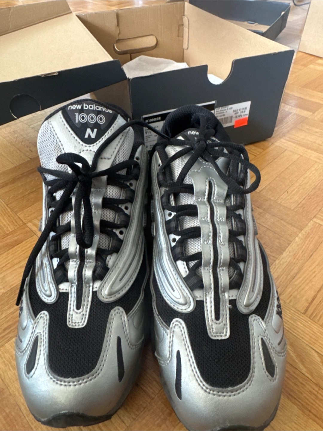 New Balance 1000 Sneakers Silver/Black Size 9.5 - photo 2