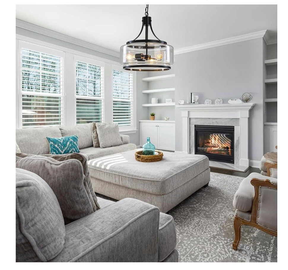 3-Lights Modern Glass Chandeliers, Dining Room Light Fixture - photo 3