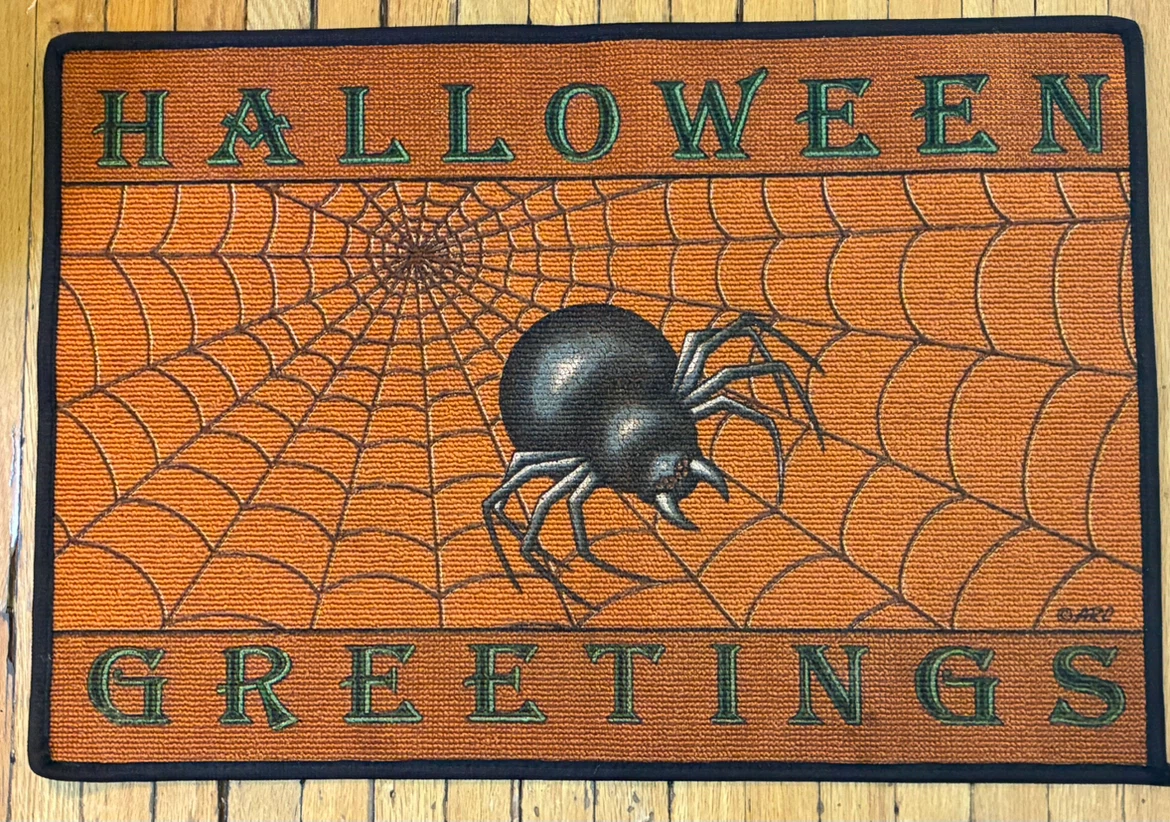 Halloween Spider Web Doormat Rug 27 x 18 Decor Decorations