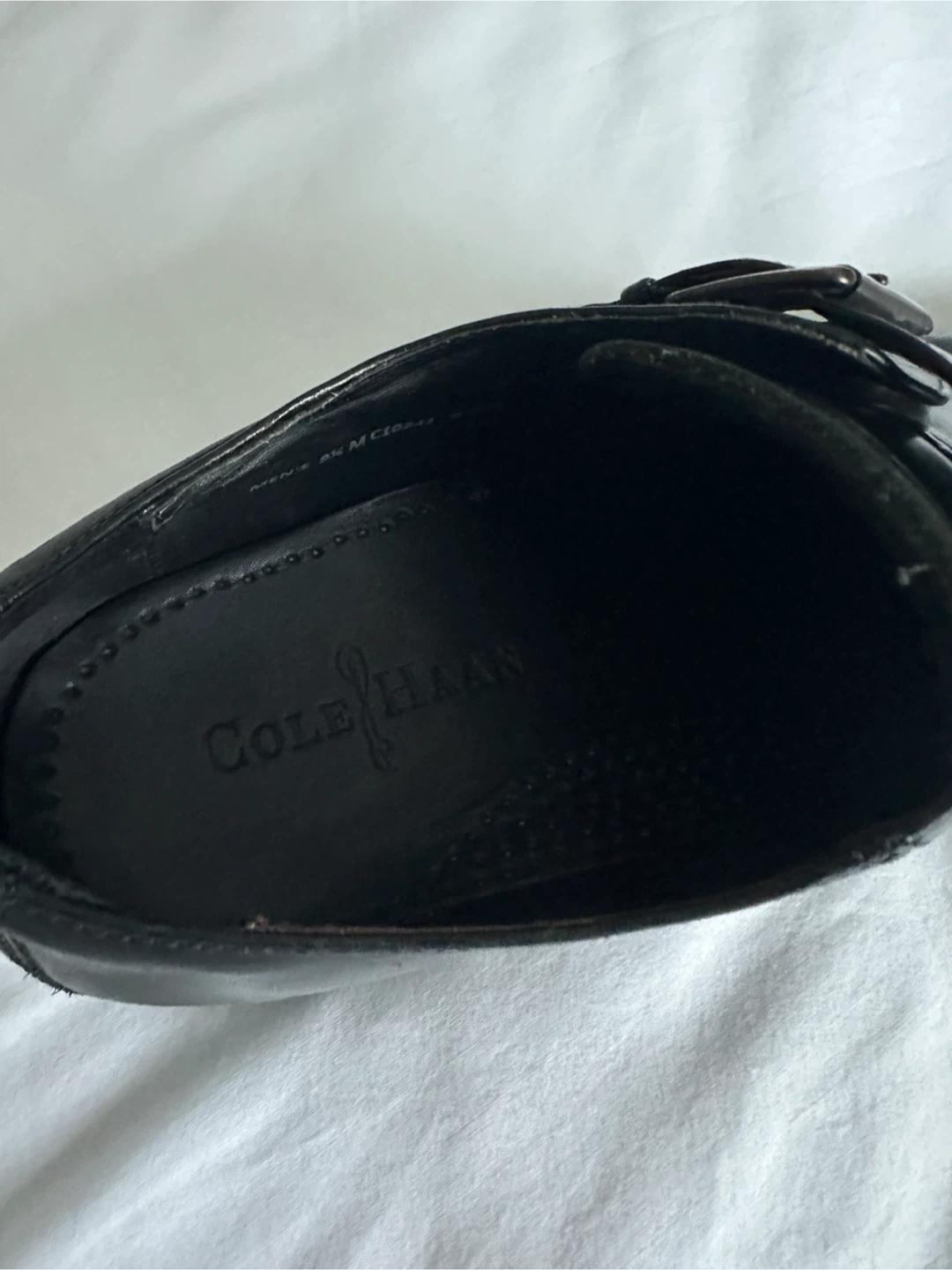 Cole Haan Men's Black Leather Monk Strap Shoes - photo 5