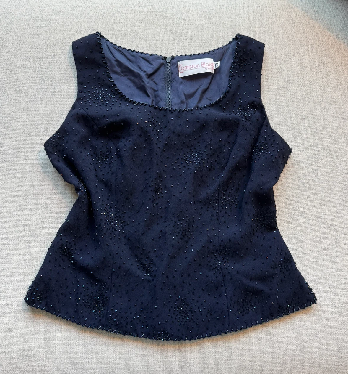 vintage hand beaded tank