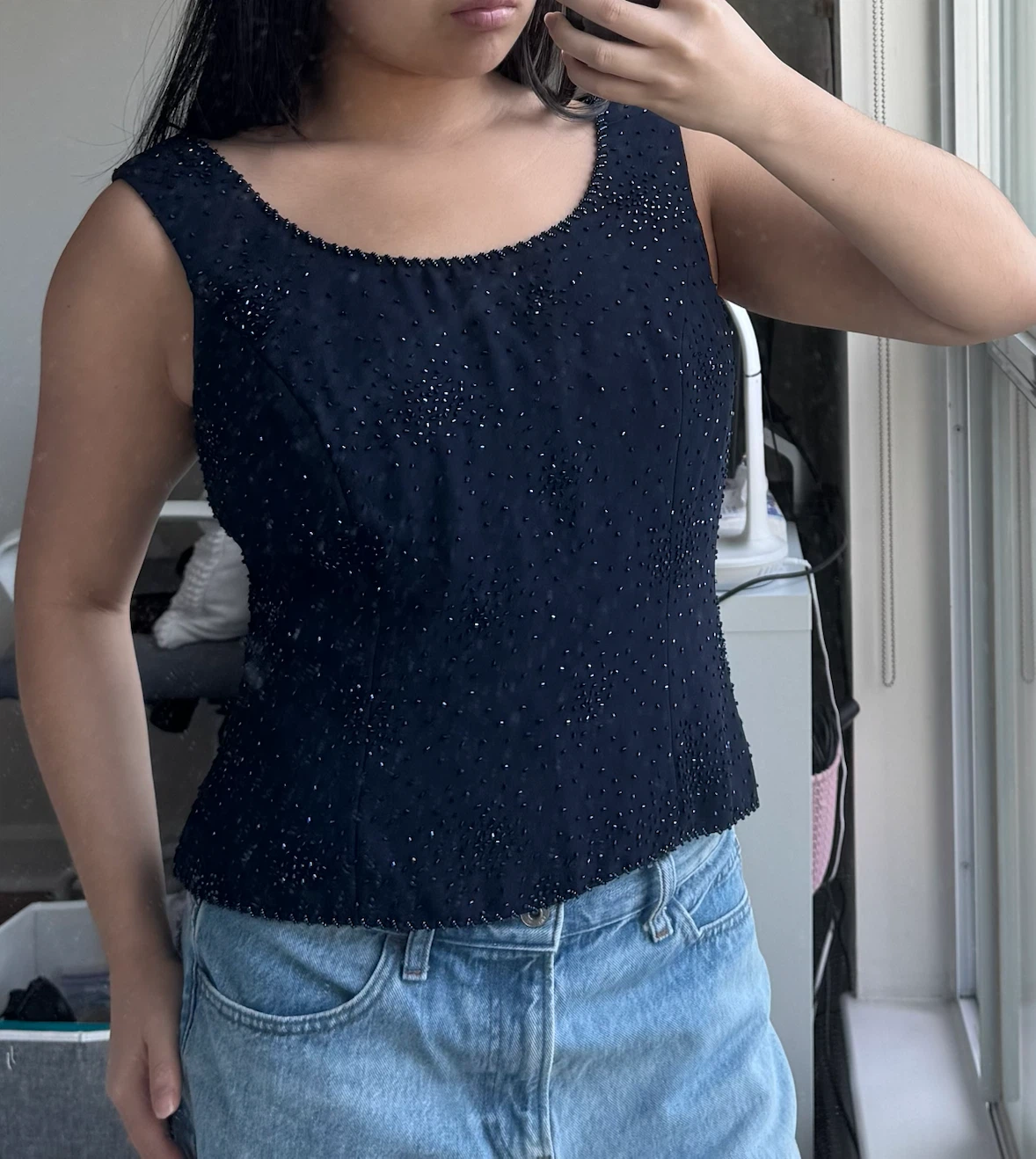 vintage hand beaded tank - photo 5