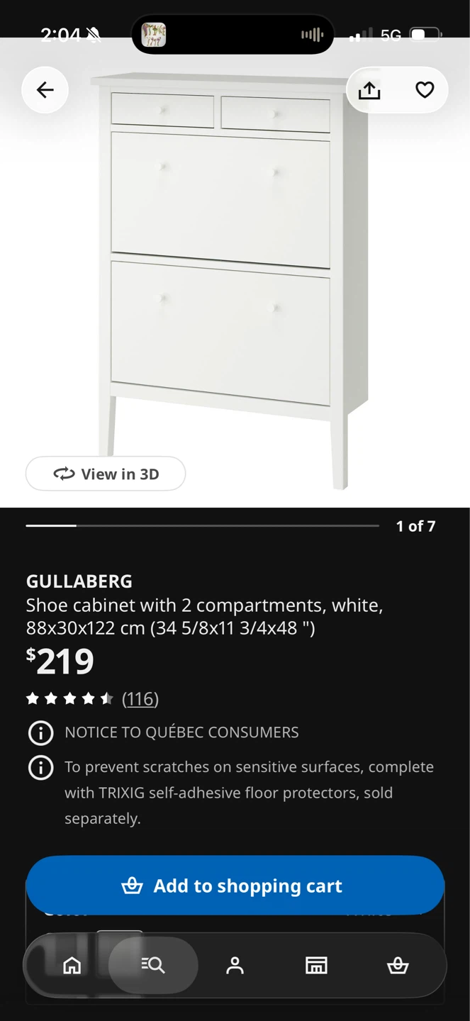 White Shoe Cabinet with 3 Drawers - photo 3