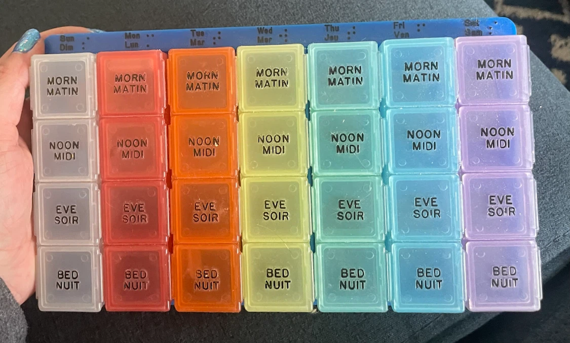 7-Day Pill Organizer with removable days