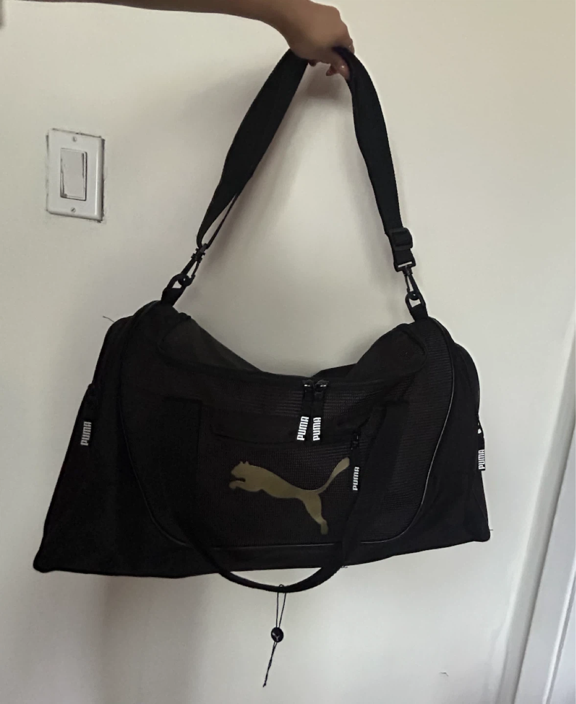 Puma Black Duffel Bag