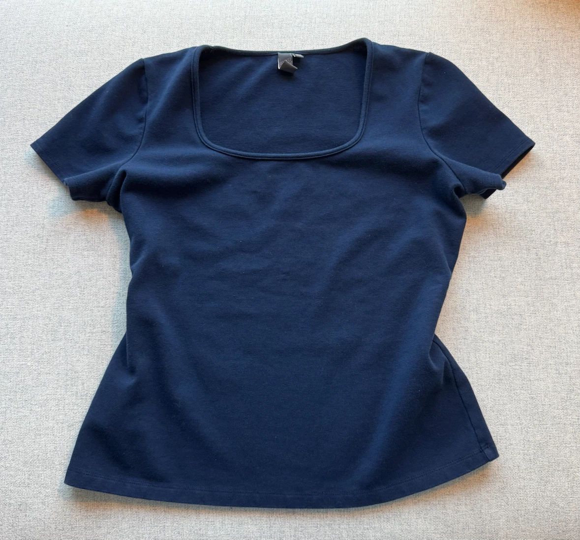 cotton navy square neck - photo 2
