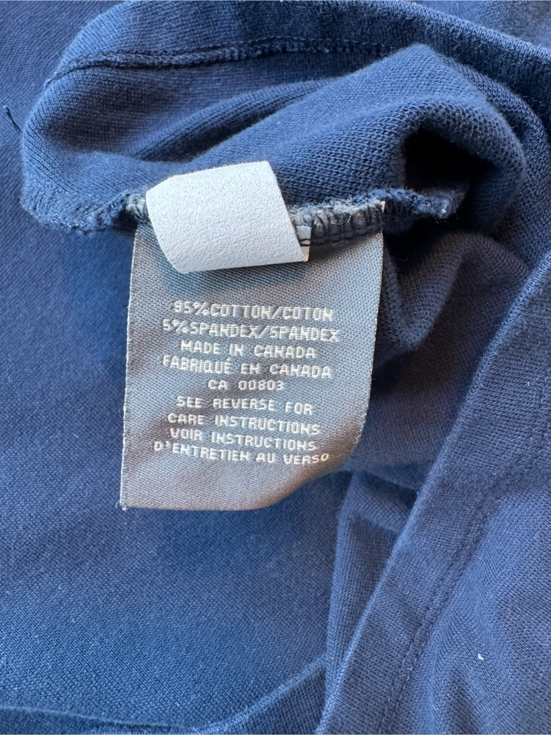 cotton navy square neck - photo 4