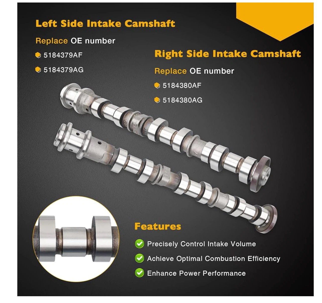 Jeep Dodge Wrangler Durango Challenger Chrysler Camshafts - photo 3