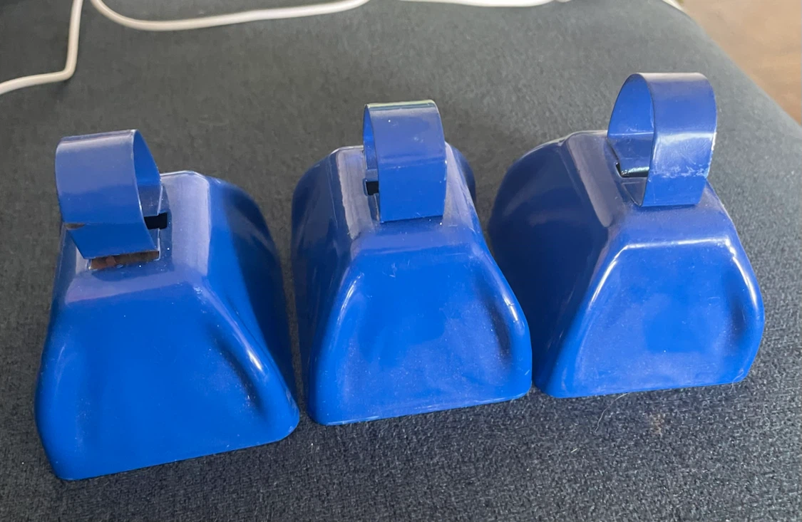 Three Blue Cowbells