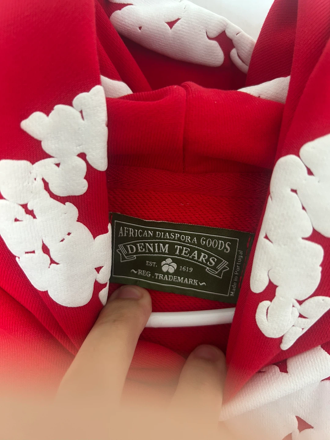 Denim Tears Cotton Wreath Hoodie Red - photo 3