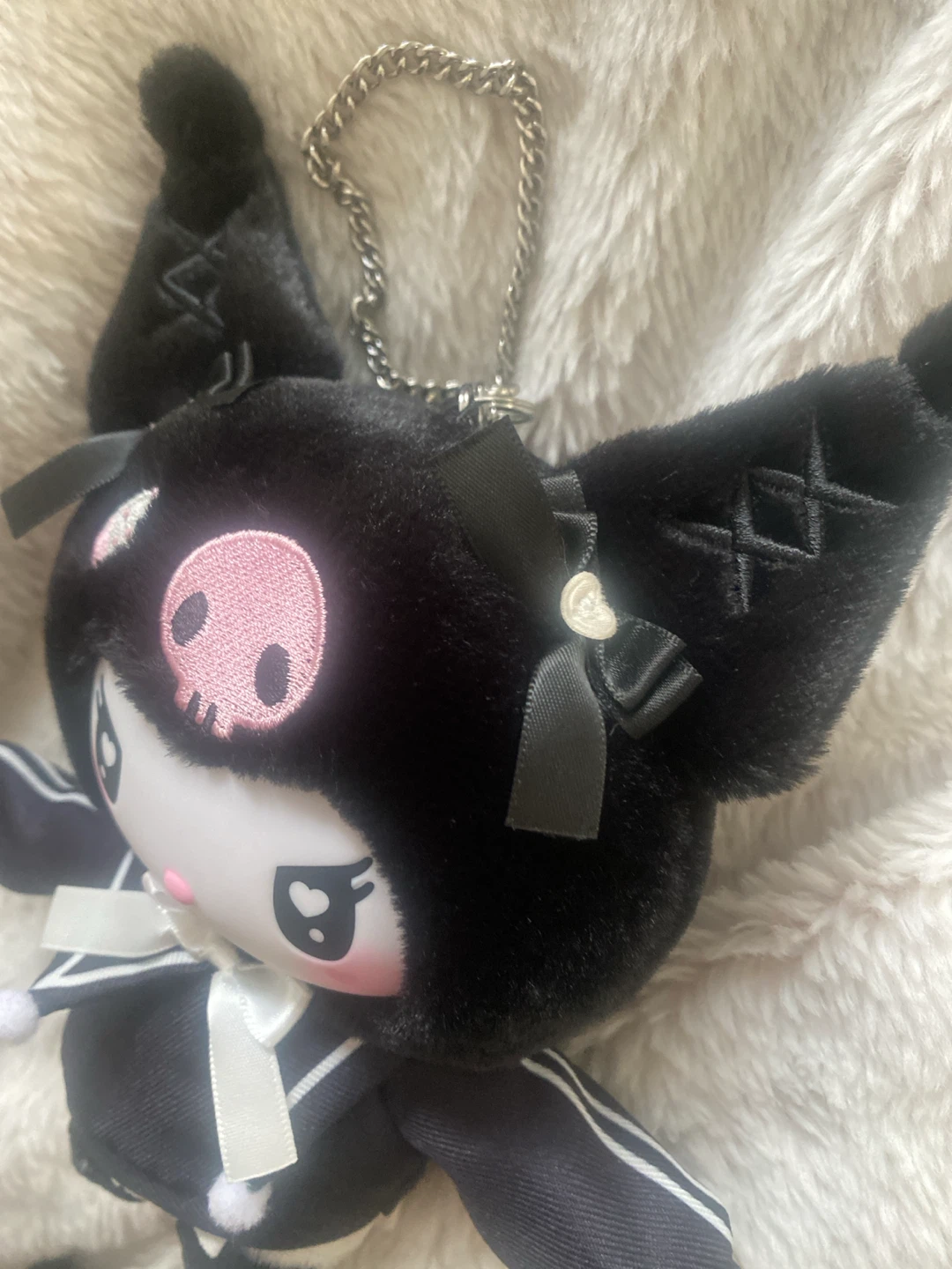 Authentic High Quality Sanrio Kuromi Plush Keychain - photo 3