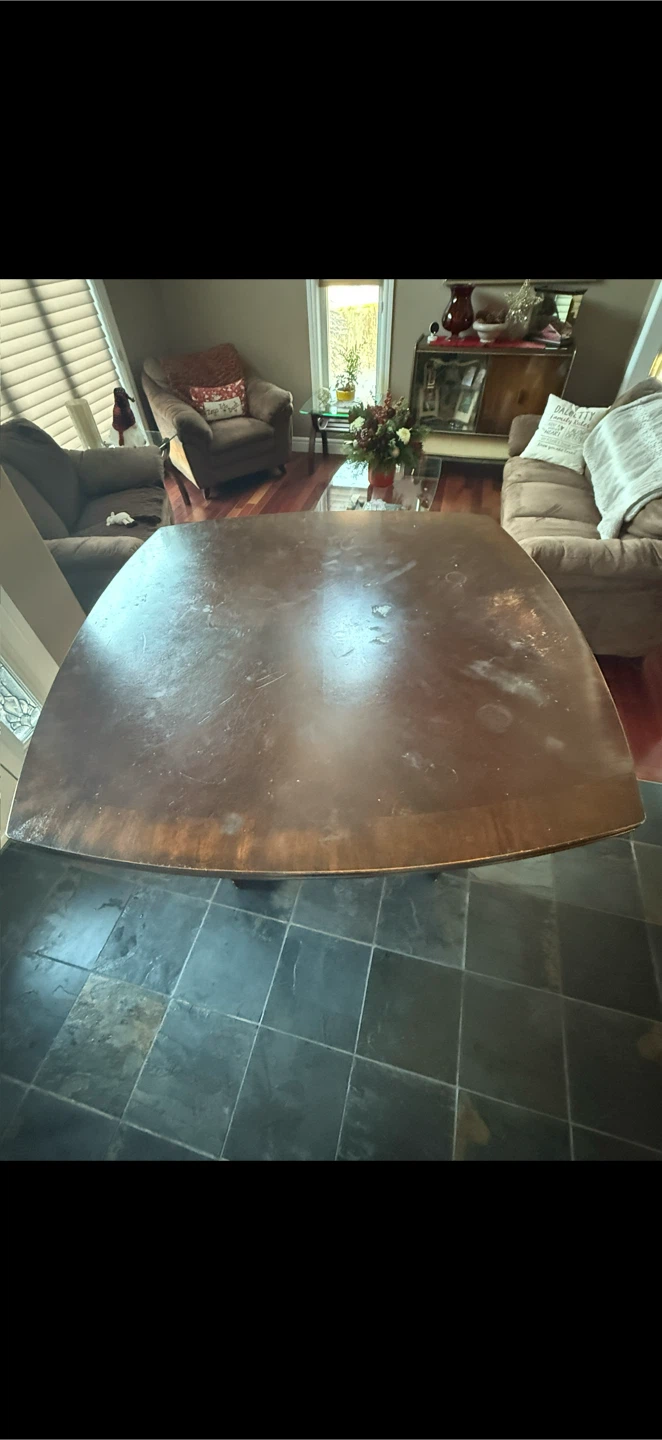 NEED GONE HEAVY WOOD 4 Dining Chairs and Table - photo 3