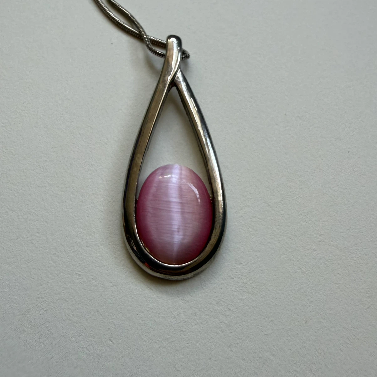 Necklace with Pink Gemstone Pendant - photo 2