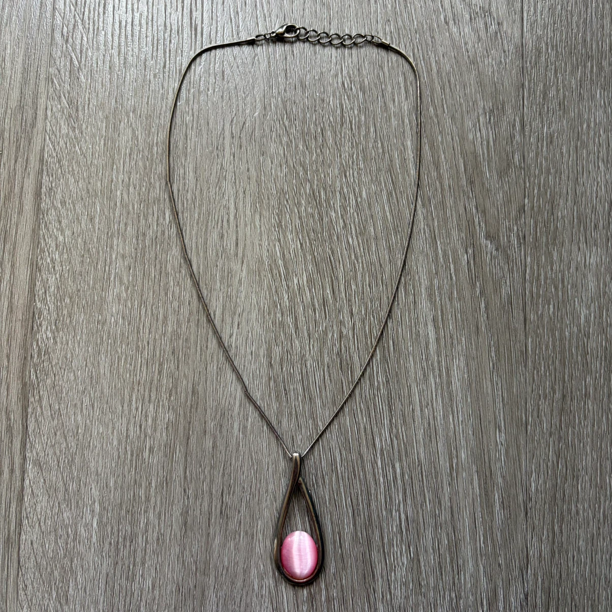 Necklace with Pink Gemstone Pendant - photo 3
