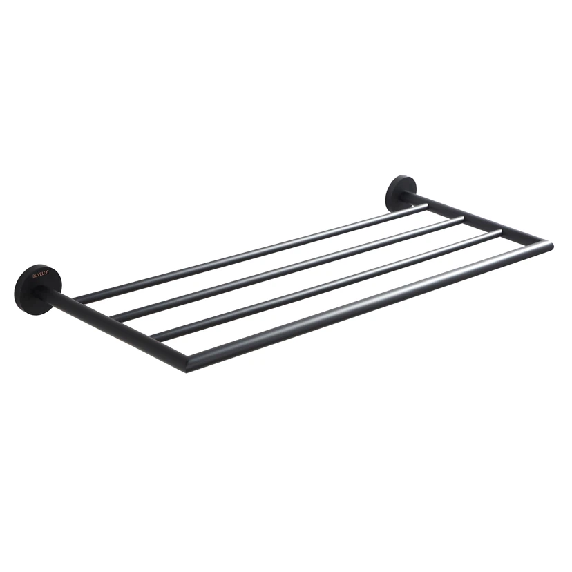 Towel Racks for Bathroom, Black Towel Shelf, Wall Mounted - photo 3