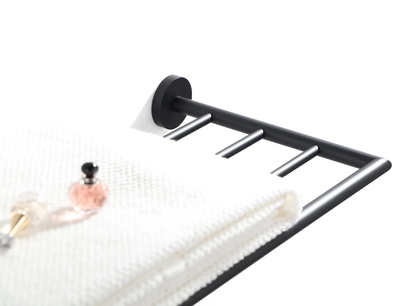 Towel Racks for Bathroom, Black Towel Shelf, Wall Mounted - photo 4