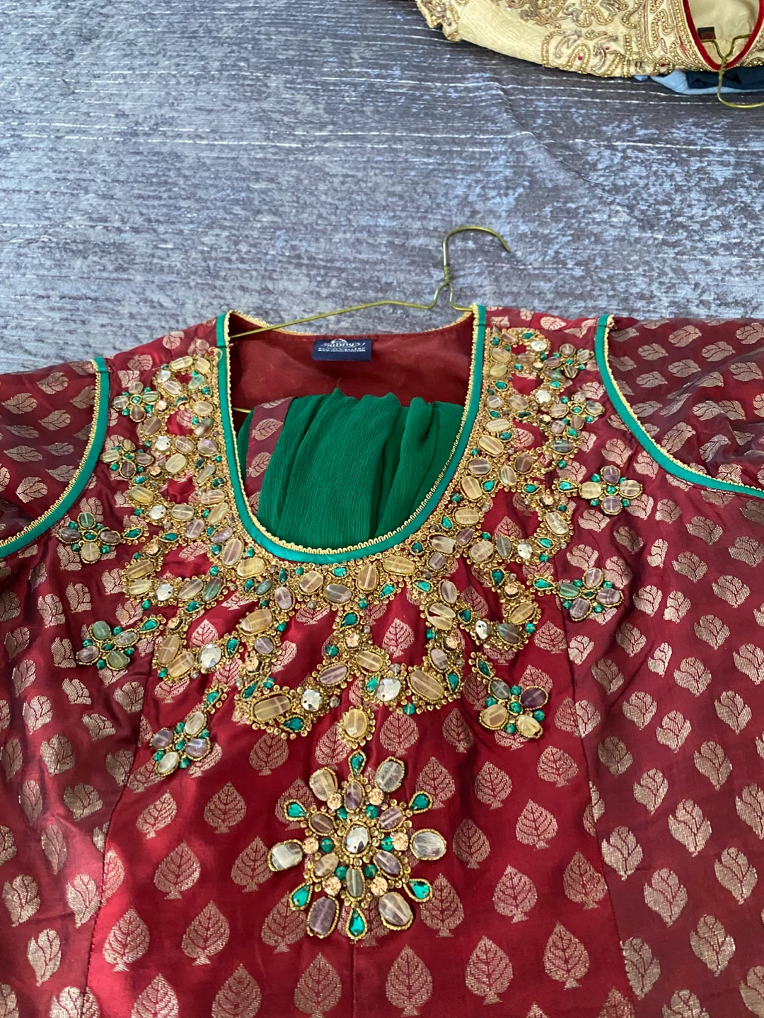 Embellished Red and Blue Indian Dresses - photo 3