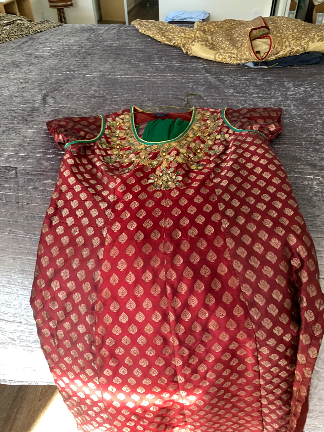Embellished Red and Blue Indian Dresses - photo 4