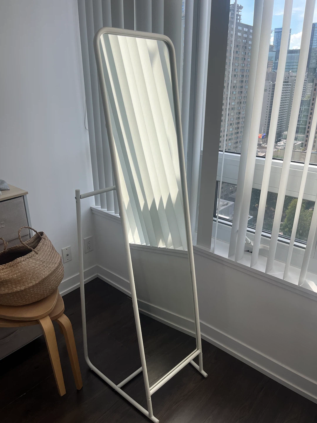 IKEA White Full Length Standing Mirror