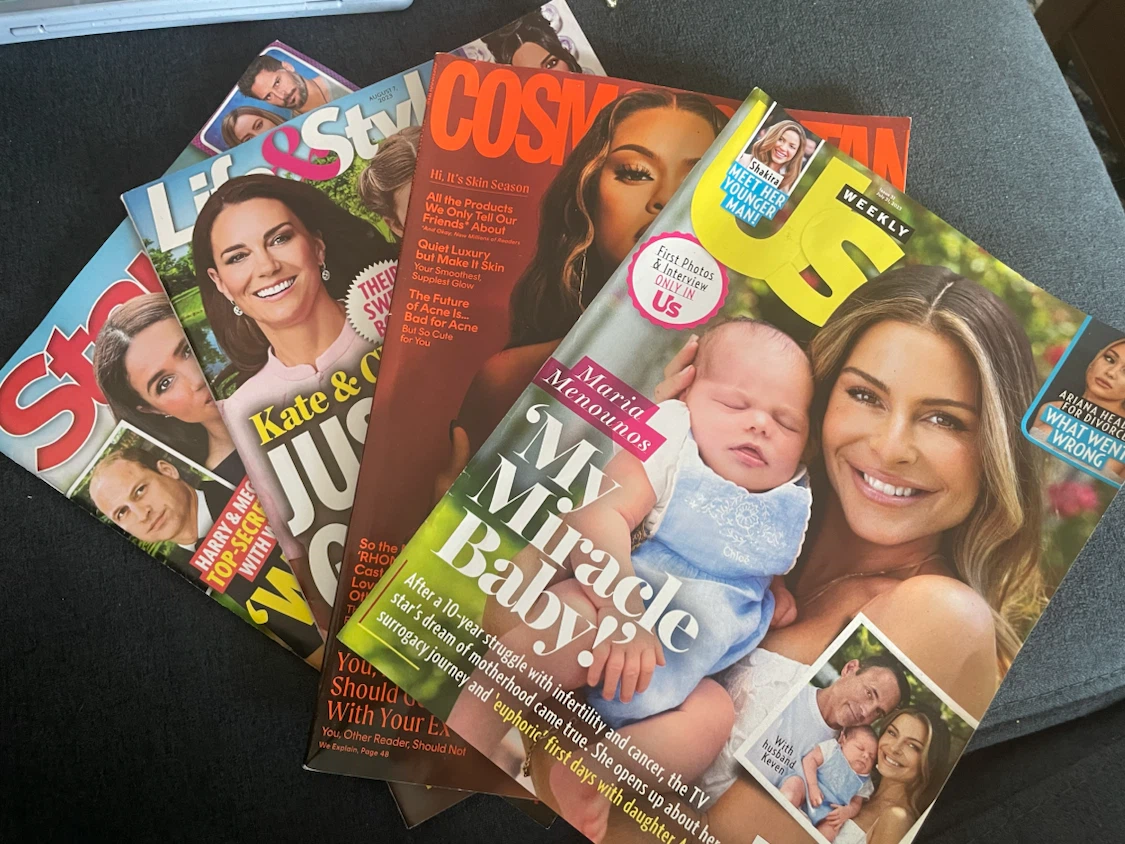Assorted Celebrity and Lifestyle Magazines August 2023