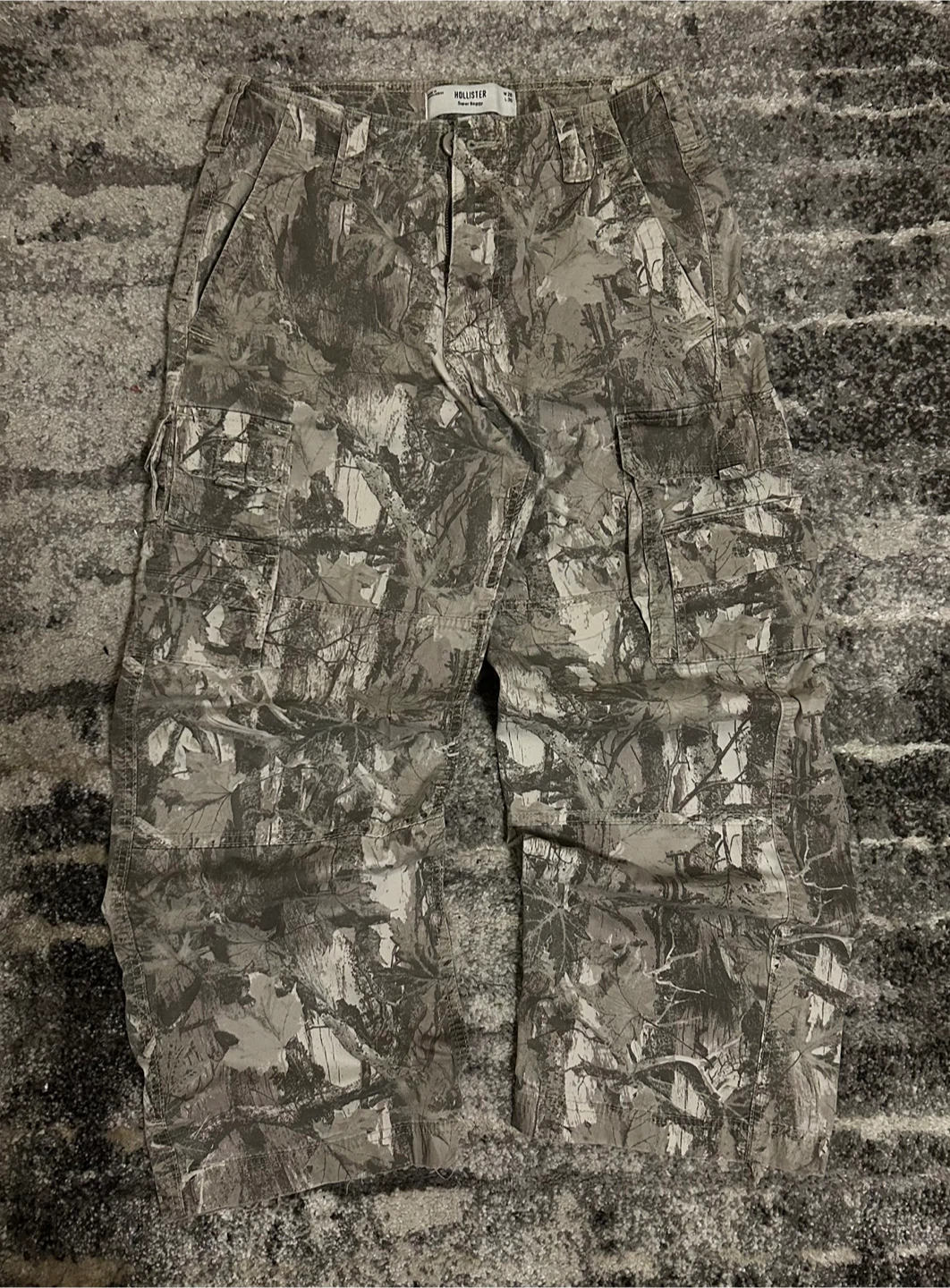 Hollister Super Baggy Camo Cargo Pants