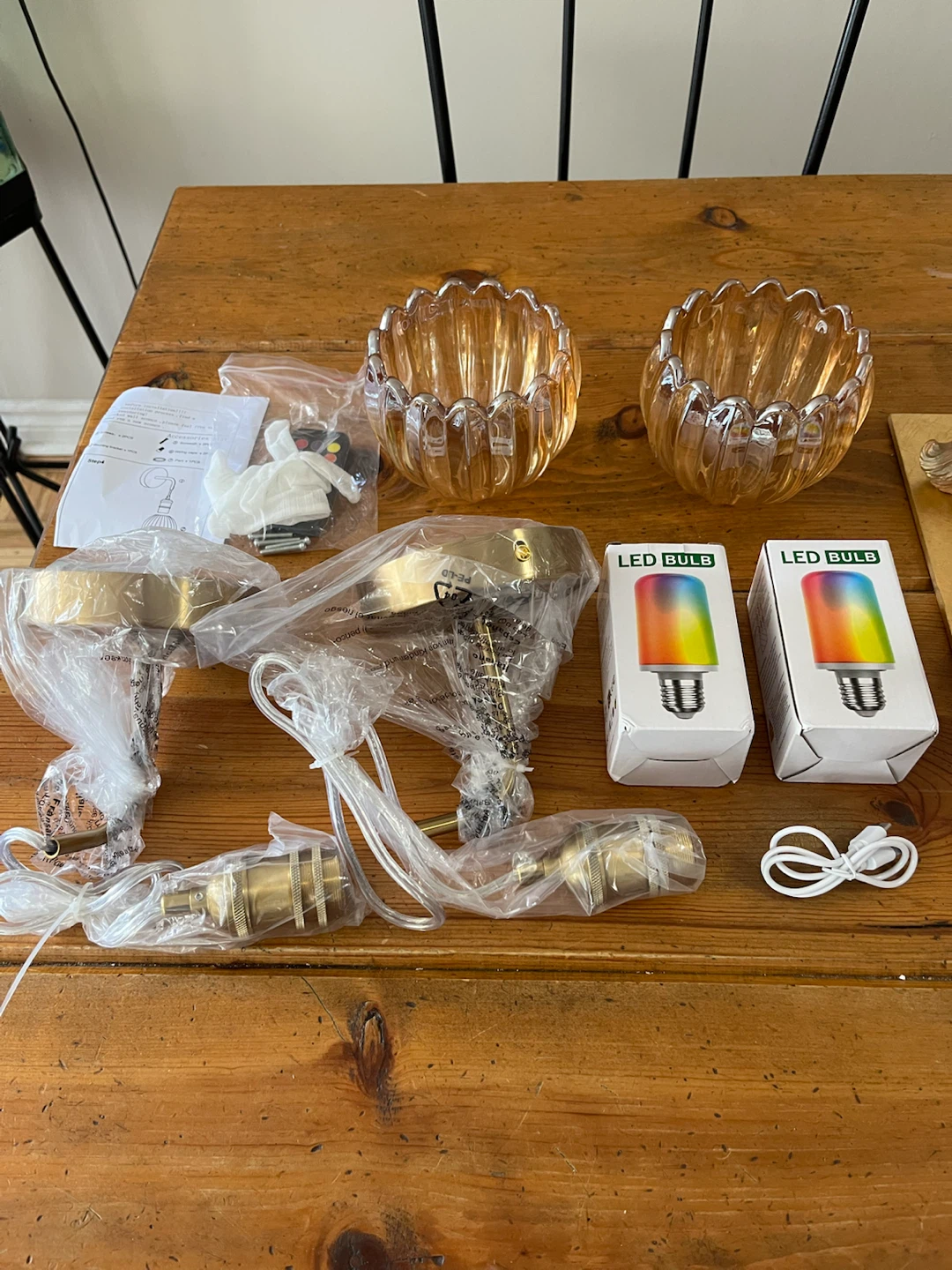 Wall Sconces Set of 2, Battery Operated (New) - photo 2