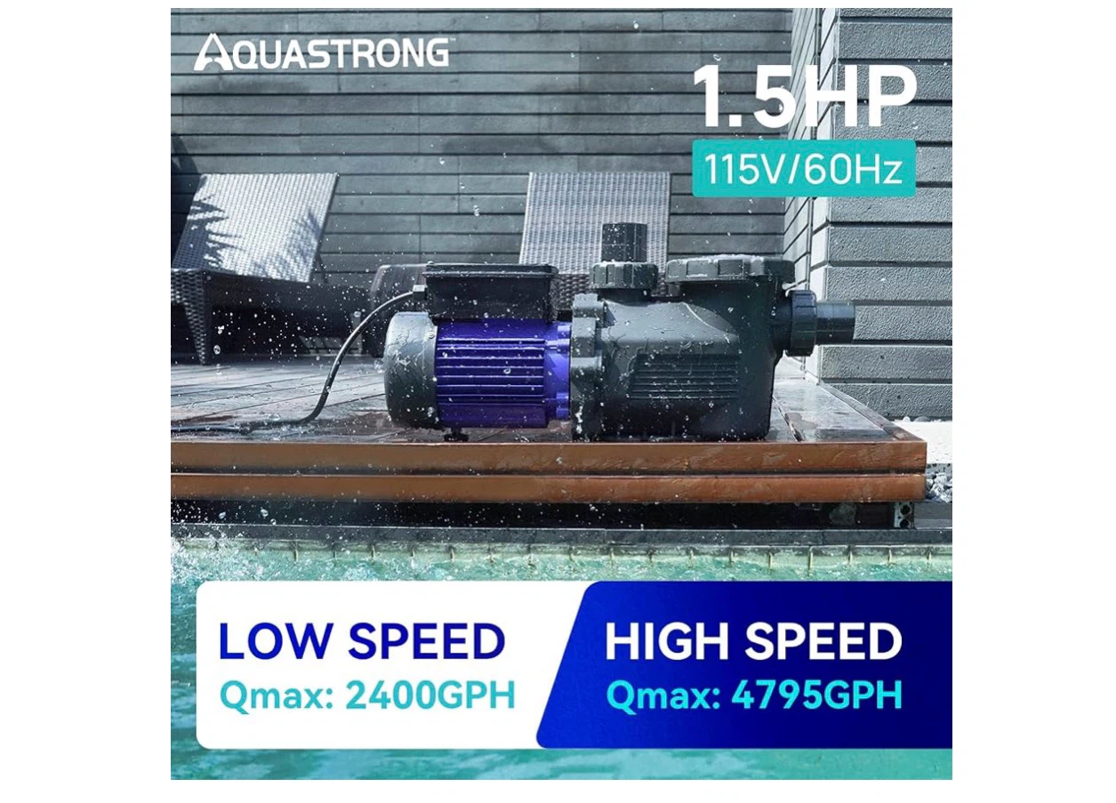 Aquastrong 1.5HP Dual Speed Pool Pump - photo 3