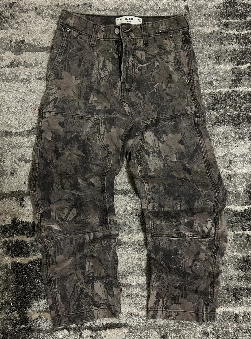 Hollister Brown Baggy Camo Pants