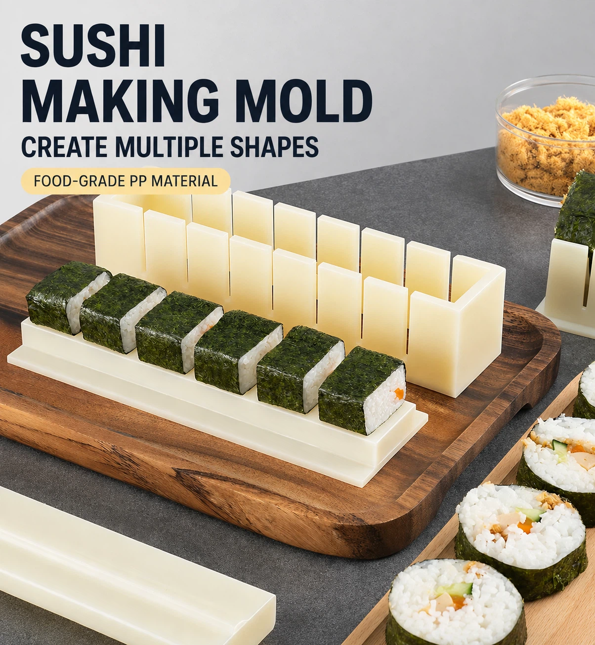 Brand New 8-Piece Food-Grade Sushi Making Mold Set