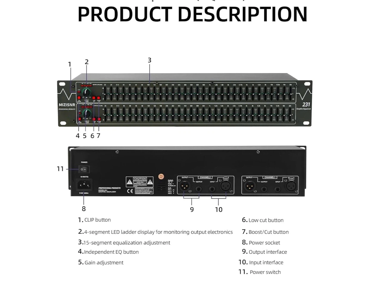 Mizisnr 231 Graphic Equalizer - photo 4