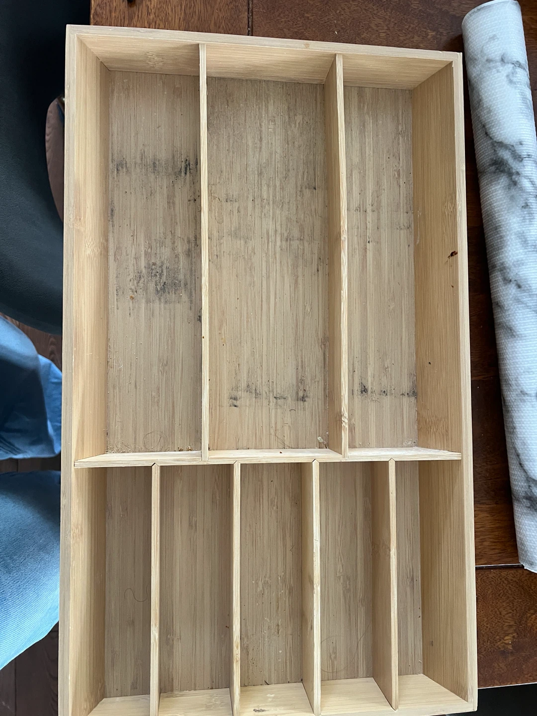 Bamboo Cutlery Drawer Organizer Tray