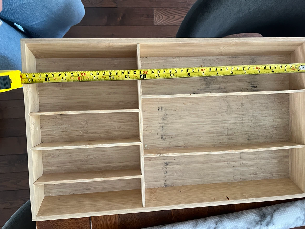 Bamboo Cutlery Drawer Organizer Tray - photo 2