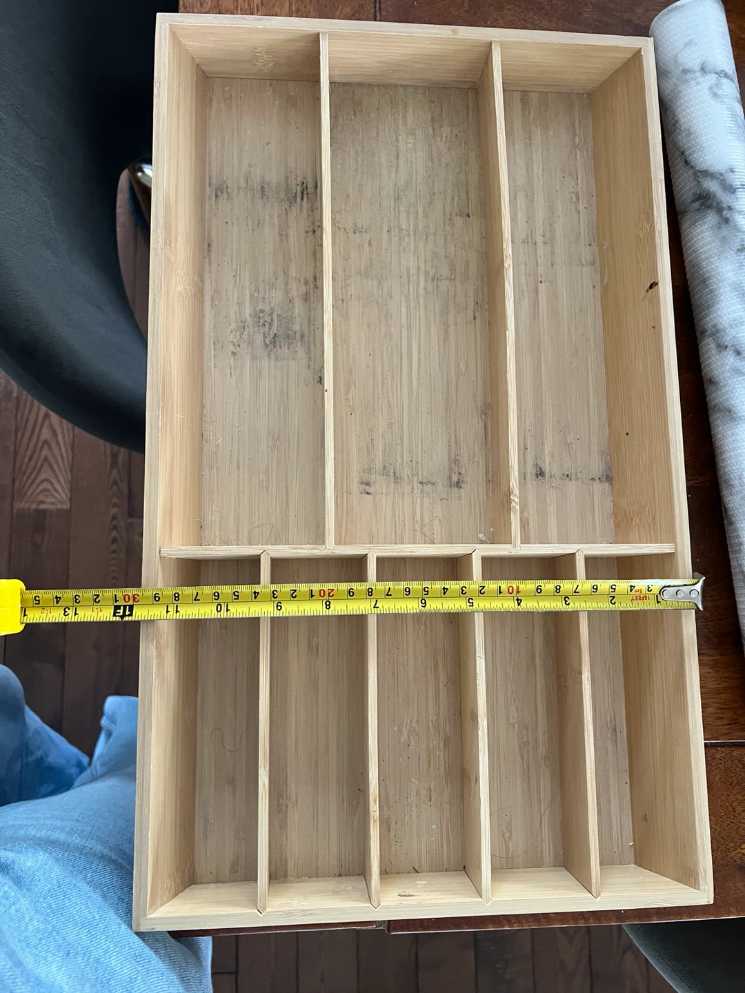 Bamboo Cutlery Drawer Organizer Tray - photo 3