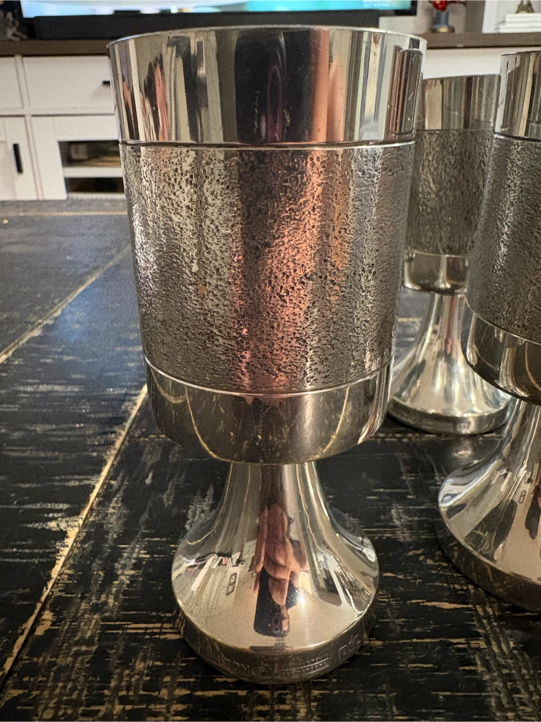 8 MCM Swedish Pewter Cups, Karl-Erik Palmberg for Alton, 10 Date - photo 3