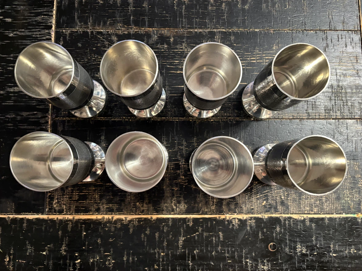 8 MCM Swedish Pewter Cups, Karl-Erik Palmberg for Alton, 10 Date - photo 4