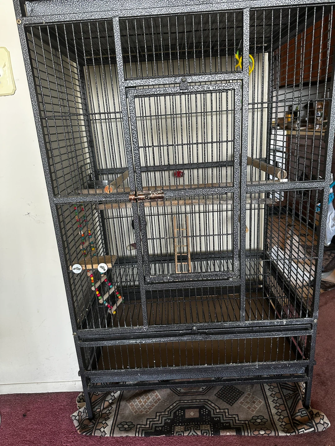 Large Black Metal Bird Cage